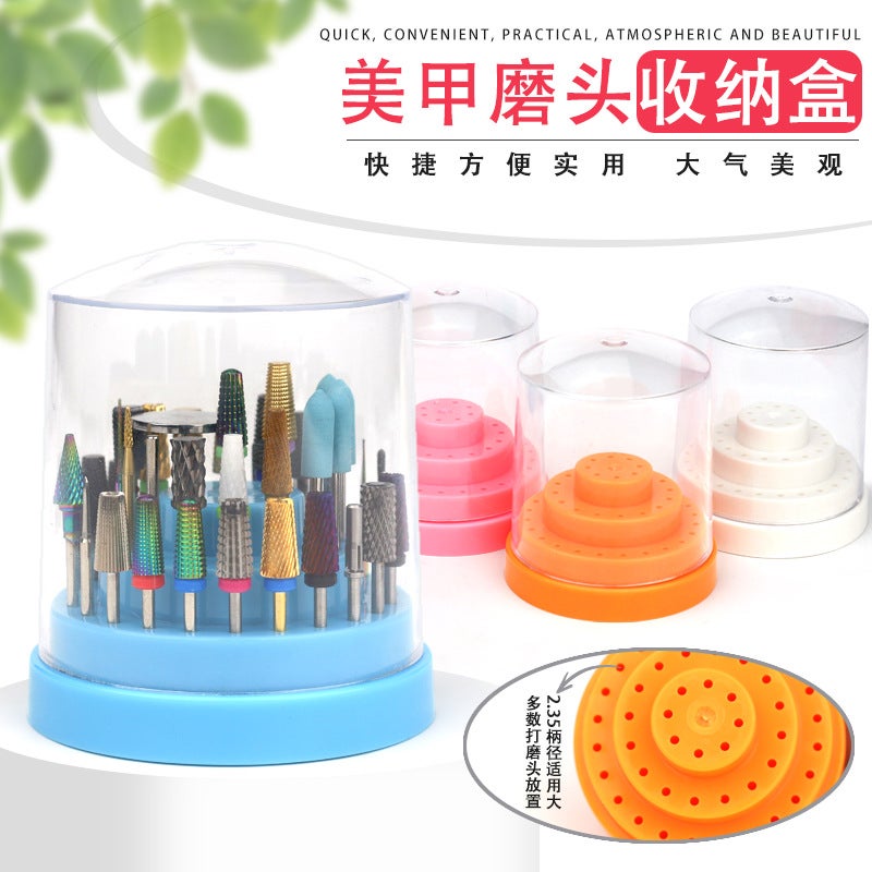 Nail Polishing Head Storage Box 48 Hole Polishing Head Jack Display Rack Nail Polishing Pen Head Display Box - Image 2