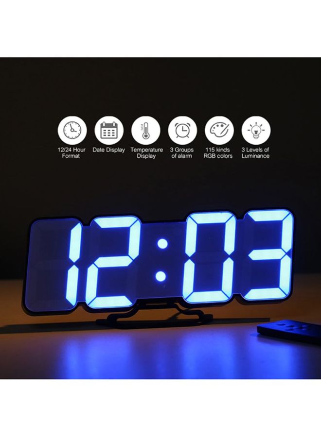 LED Alarm Clock in Black or White, Wireless, 23.5 x 4 x 9.2cm dimensions - Image 4