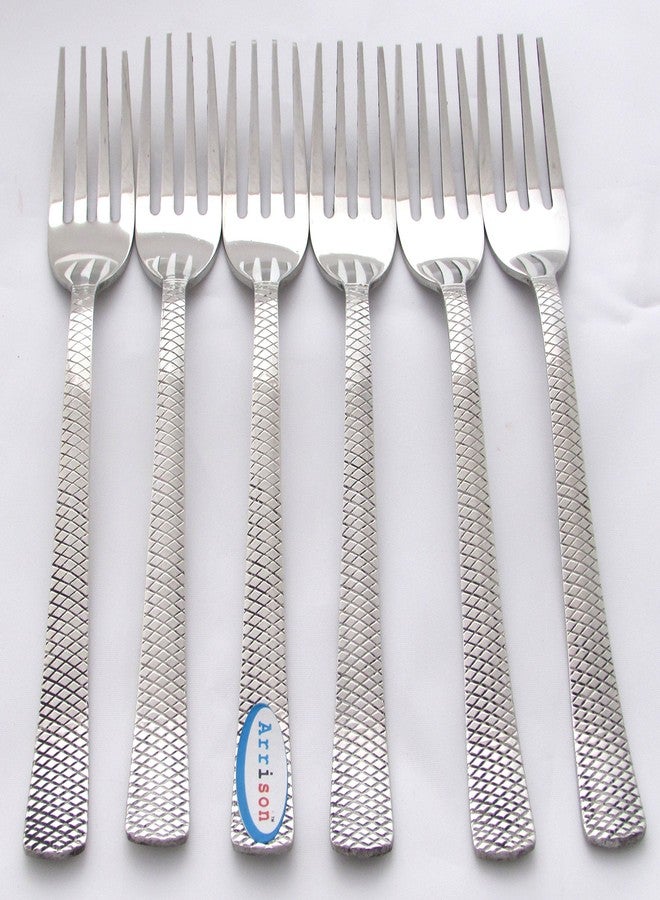 OLRADA Arrison Stainless Steel Heavy Quality 6pcs Fork Set (Diamond Design) - Image 1