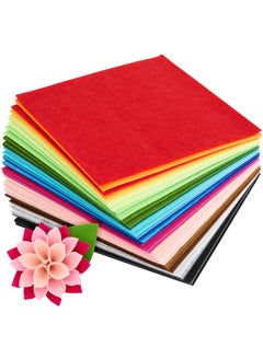 Juvale 50 Pack Felt Fabric Sheets For Crafts Sewing Party Decorations 8X8" (20X20Cm 25 Rainbow Colors)  - Image 1