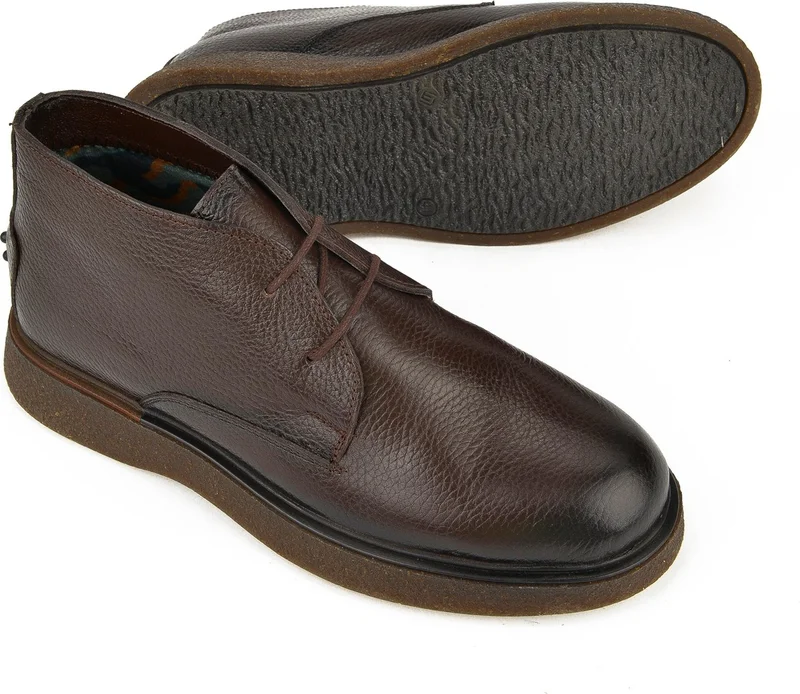 زيا , Men's Genuine Leather Boots 1331007Z3048 Brown