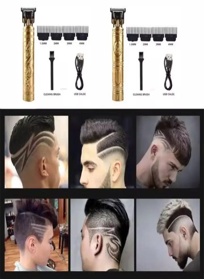 Rechargeable Hair Trimmer & Clipper – Stainless Steel Cutter Head, Super Strong Motor, Ergonomic Grip, Low Noise, Cordless Grooming Tool for Men – USB Charging - Image 2