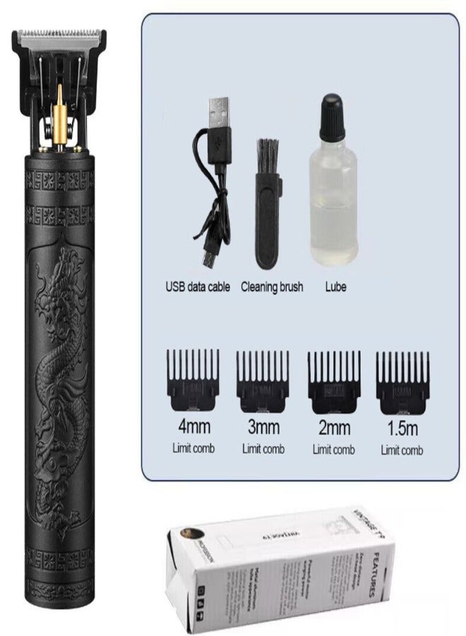 Rechargeable Hair Trimmer & Clipper – Stainless Steel Cutter Head, Super Strong Motor, Ergonomic Grip, Low Noise, Cordless Grooming Tool for Men – USB Charging - Image 1