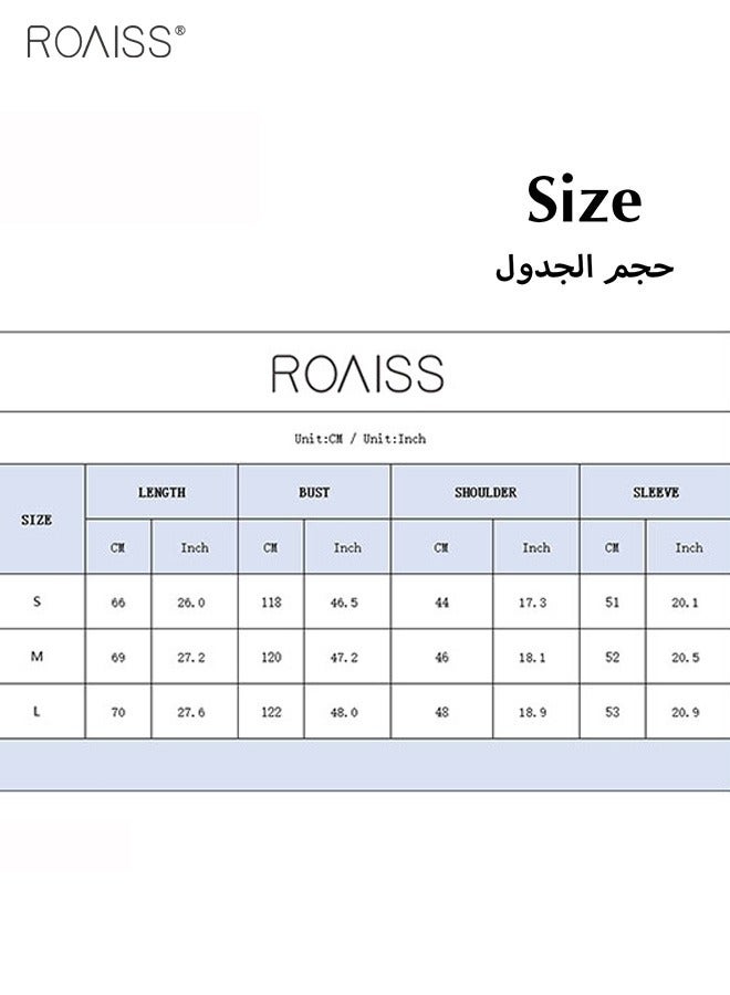 رويس سترة أنيقة للنساء، سترة طويلة الأكمام للسيدات، معطف سادة مع ياقة طويلة، قطعة لا غنى عنها في خزانة ملابسك، مناسبة للارتداء غير الرسمي والرسمي على حد سواء - Image 4