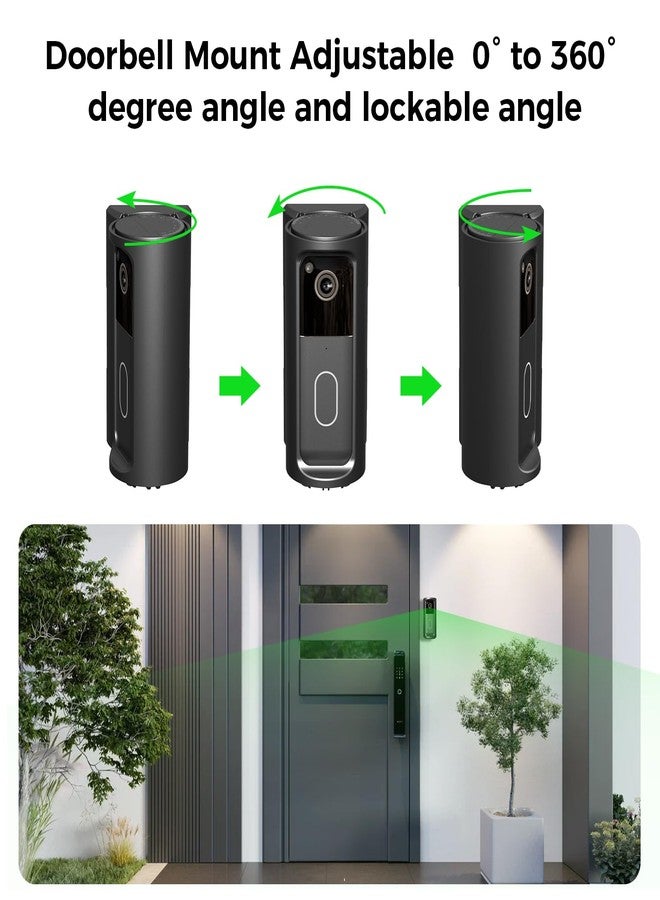 KERZEAT Blink Doorbell Mount Adjustable 360° Degree Angle Compatible with Blink Video Doorbell(2025 Model), No-Drill Camera Bracket Holder for Home, Apartment & Dorm (Adhesive Mount) - Image 3
