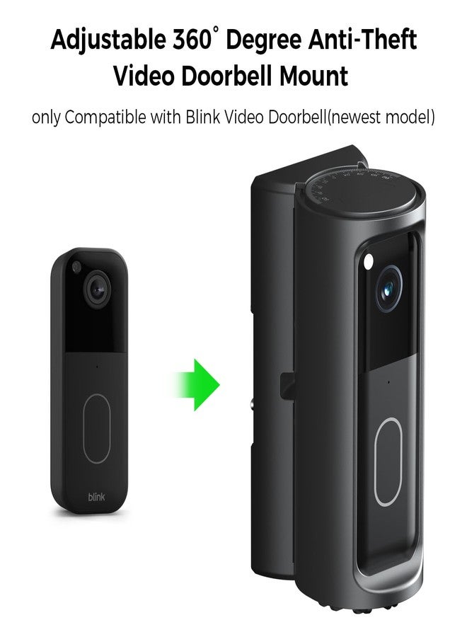 KERZEAT Blink Doorbell Mount Adjustable 360° Degree Angle Compatible with Blink Video Doorbell(2025 Model), No-Drill Camera Bracket Holder for Home, Apartment & Dorm (Adhesive Mount) - Image 2