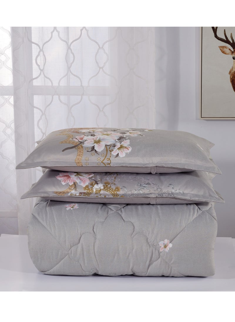 6 Pieces King Size 220x240Cm Comforter Set Medium Filling Bedding Set for All Season Includes 1Comforter 1Bedsheet 2Pillow Shams and 2Cushion cases