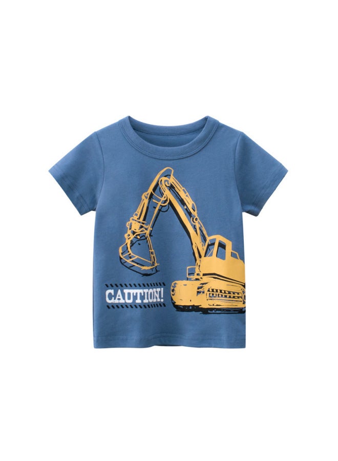 European And American Children's Clothing Summer Boys' Pure Cotton Short-sleeve T-shirt For Small And Medium-sized Boys, Thin Style Baby Boy Clothes