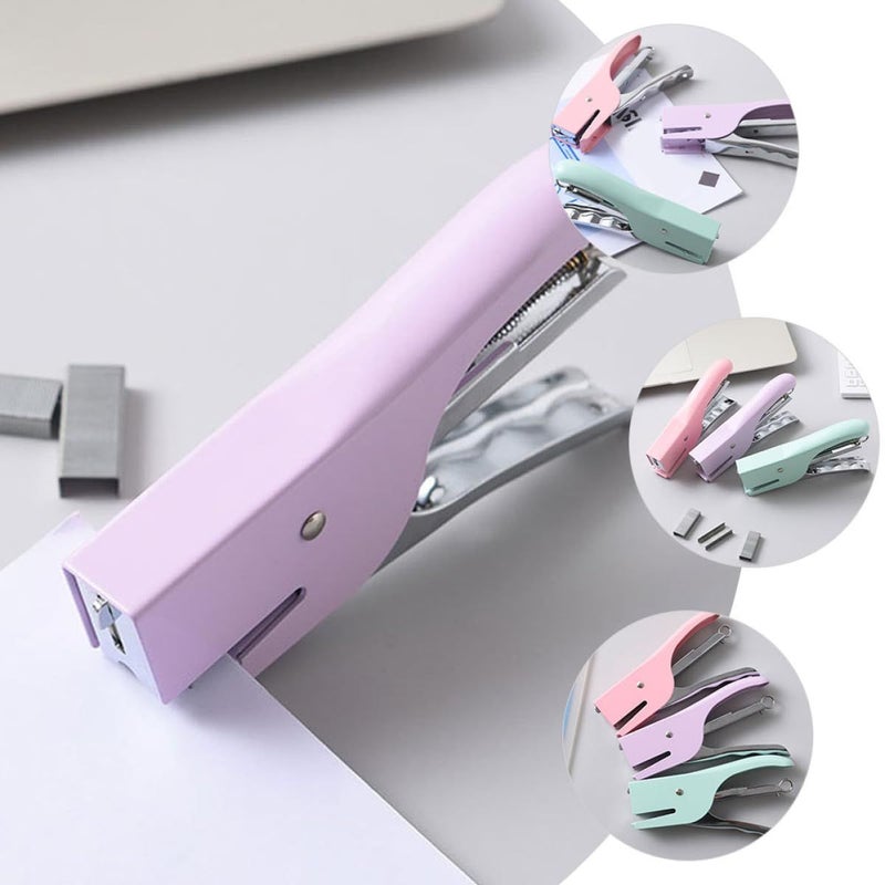 Compact Metal Handheld Stapler Portable Reusable Paper For Home Office - Image 4