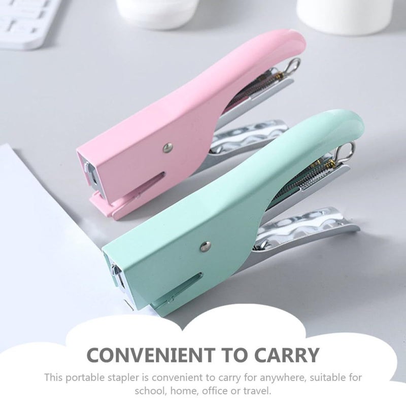 Compact Metal Handheld Stapler Portable Reusable Paper For Home Office - Image 5