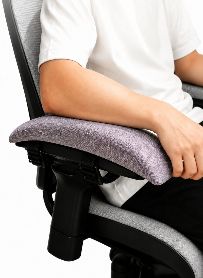 Soft Office Chair Armrest Pads, Comfort Elbow Pillows, Gray Arm Rest Pads, Set of 2