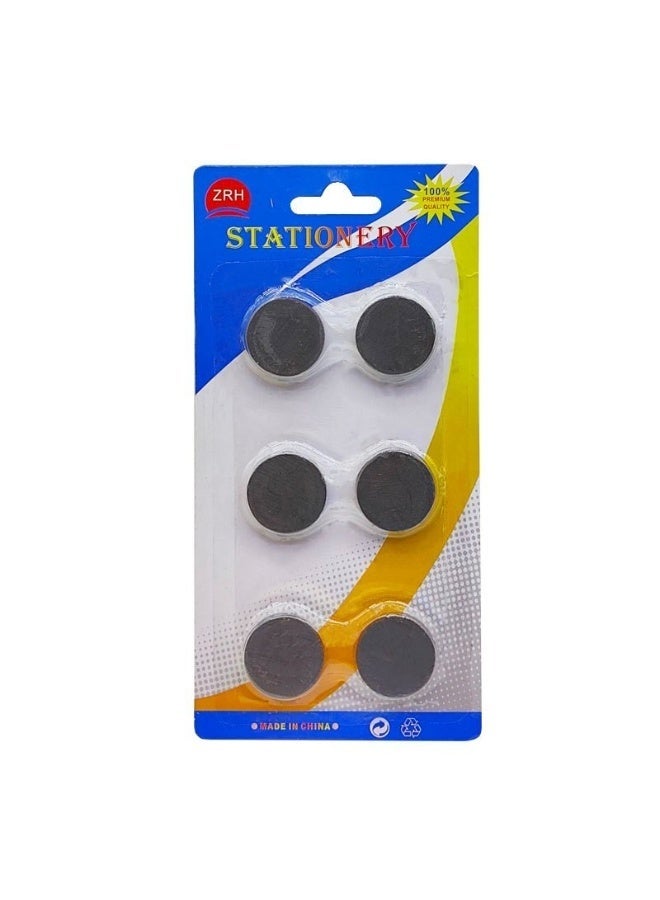 ZRH Black Circular Magnet – 12 Larg Strong Magnetic Pieces for Whiteboard & Fridge - Image 1