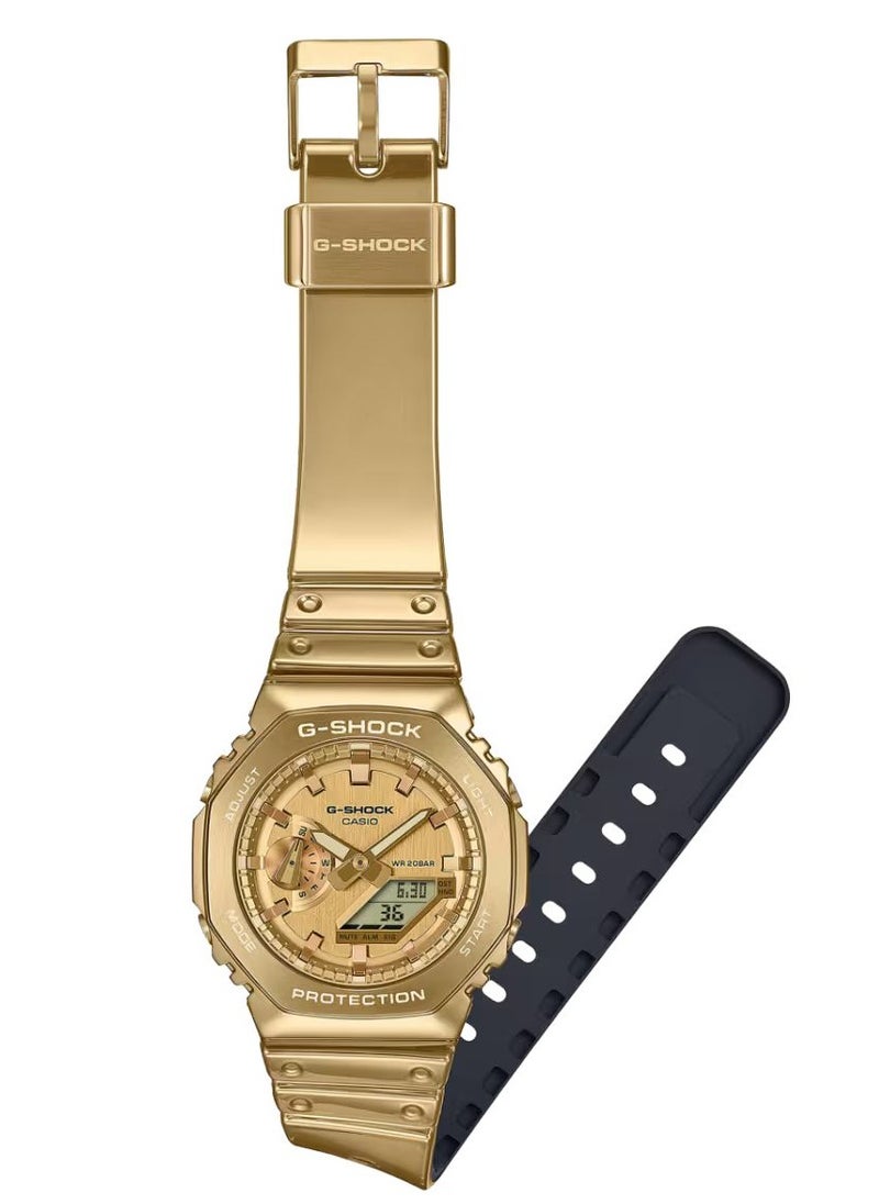 G-SHOCK G-SHOCK G-STEEL FINE METALLIC SERIES Gold Men's Watch Analog-Digital - GM-2100YMG-9ADR  - Image 2