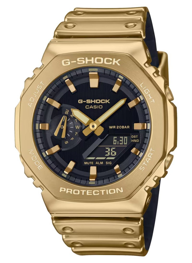 G-SHOCK G-SHOCK G-STEEL FINE METALLIC SERIES Gold Men's Watch Analog-Digital - GM-2100YMG-9ADR  - Image 1