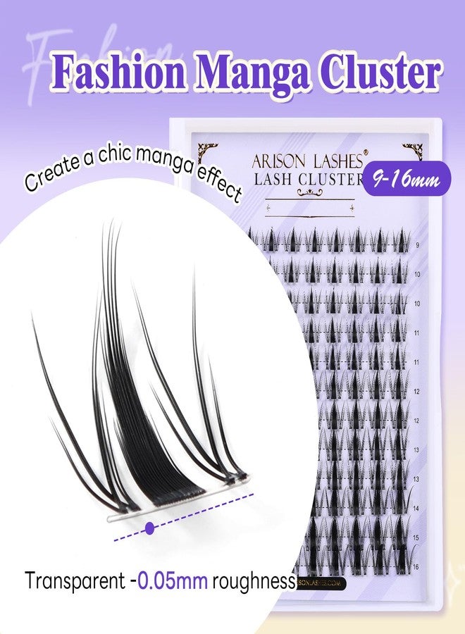 Arison Lashes Manga Lashes Clusters Fairy Individual Eyelash Extensions Spiky Anime Eyelash Anime Lash Cosplay DIY(Fairy Lashes-D-9-16Mix) - Image 2