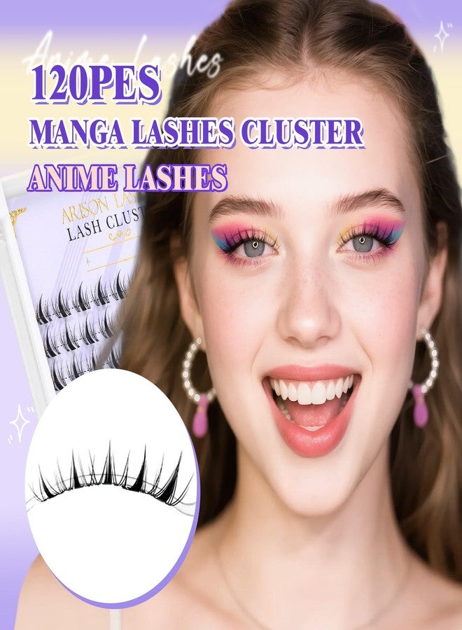 Arison Lashes Manga Lashes Clusters Fairy Individual Eyelash Extensions Spiky Anime Eyelash Anime Lash Cosplay DIY(Fairy Lashes-D-9-16Mix) - Image 3