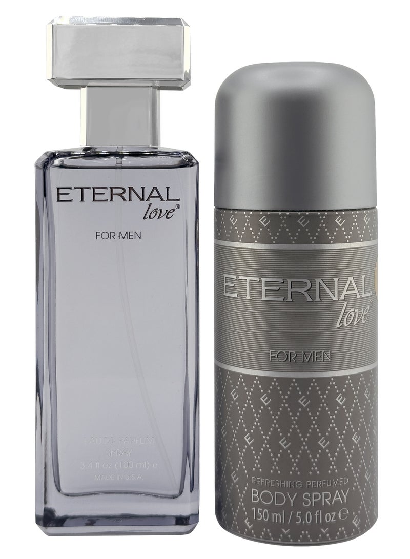 Eternal Love 100ml EDP Spray Men +150ml Body Spray