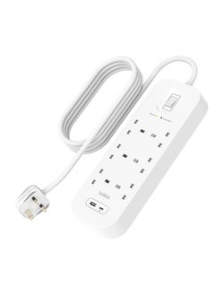 belkin Belkin 6-Outlet Surge Protector Power Strip, Wall-Mountable with 6 AC Outlets, 2M Power Cord, & Green Indicator Light - USB-C Port & USB-A Port w/USB-C PD Fast Charging - 650 Joules of Protection  - Image 5