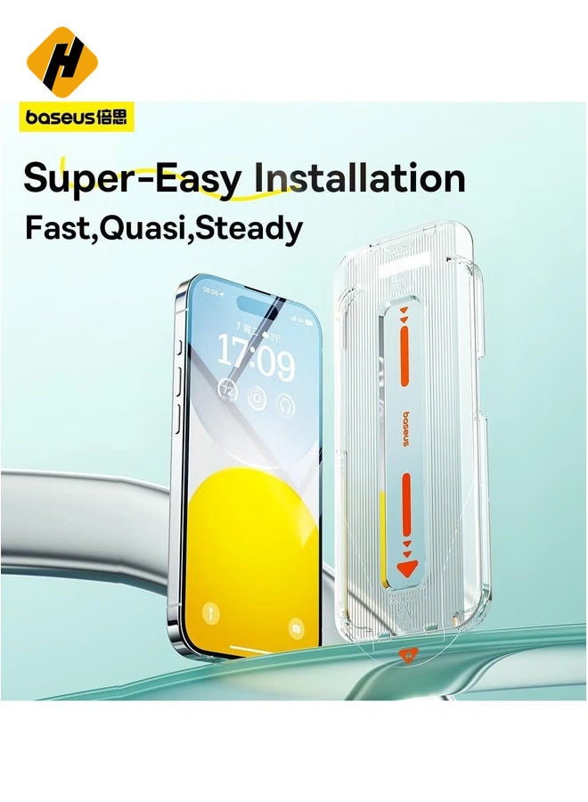 HuHa Premium Privacy Screen Protector Compatible for iPhone 15 Pro Max, 9H Tempered Glass with Easy Installation Kit, Bubble free, Anti-spy,Scratch Resistant, Anti-Fingerprint glass(Sapphire Series)  - Image 3