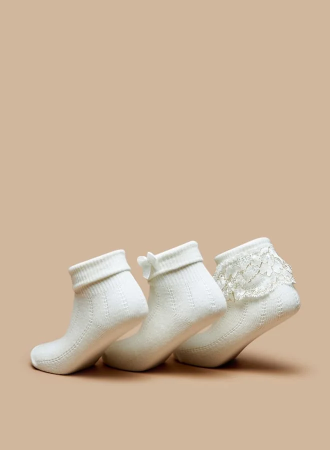 Barefeet Ribbed Ankle Length Socks - Set of 5