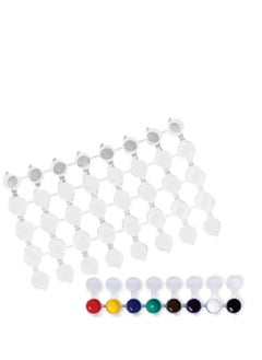 KASTWAVE Empty Paint Strips Cup Pots Clear Storage Containers Painting Arts Crafts Supplies for Classrooms Schools Paintings Mini Can Summer Camps 8 Cups 20pcs 3ml  - Image 1