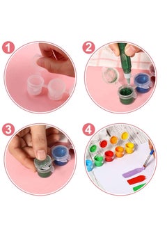 KASTWAVE Empty Paint Strips Cup Pots Clear Storage Containers Painting Arts Crafts Supplies for Classrooms Schools Paintings Mini Can Summer Camps 8 Cups 20pcs 3ml  - Image 4
