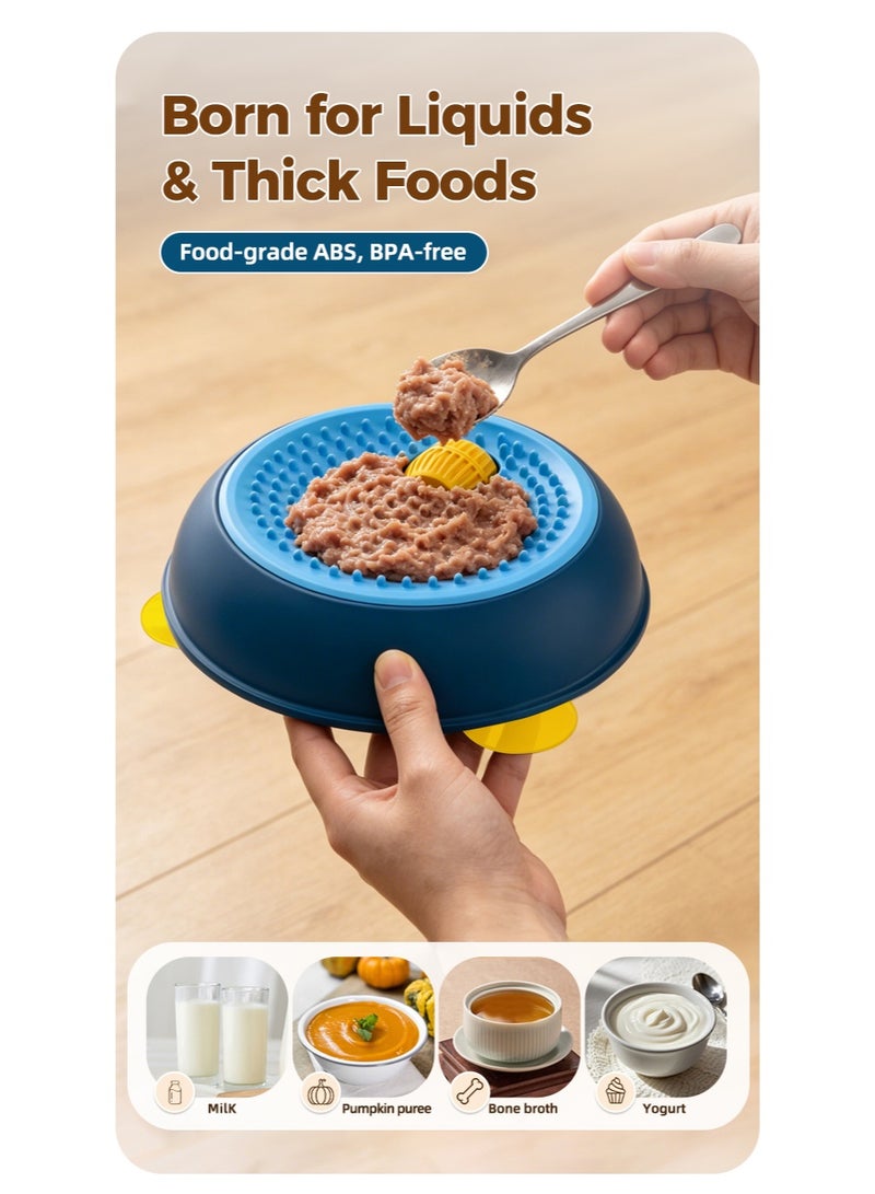 Pet Lick Pad Bowl with Suction Cups, Anti-Slip Lick Mat for Yogurt, Peanut Butter, Liquid Treats, Slow Feeder Lick Plate for Cats Dogs - Image 5