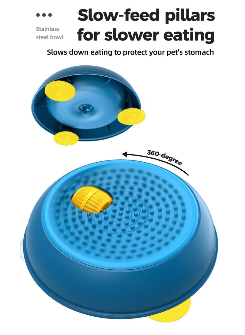 Pet Lick Pad Bowl with Suction Cups, Anti-Slip Lick Mat for Yogurt, Peanut Butter, Liquid Treats, Slow Feeder Lick Plate for Cats Dogs - Image 4