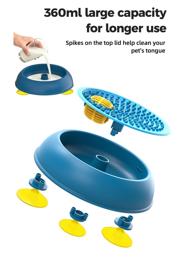 Pet Lick Pad Bowl with Suction Cups, Anti-Slip Lick Mat for Yogurt, Peanut Butter, Liquid Treats, Slow Feeder Lick Plate for Cats Dogs - Image 5