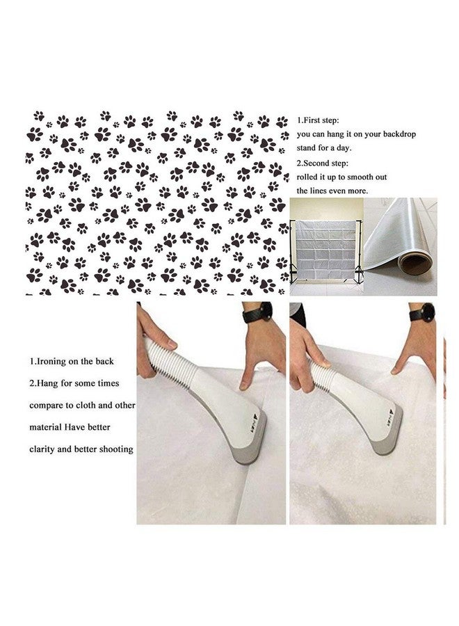 Qian Cartoons Puppy Dog Paw Theme Photography Backdrops Kids Boys Birthday Party Banner Photo Background Newborn Baby Shower Candy Cake Table Decor Photobooth Props 5X3Ft Vinyl - Image 5