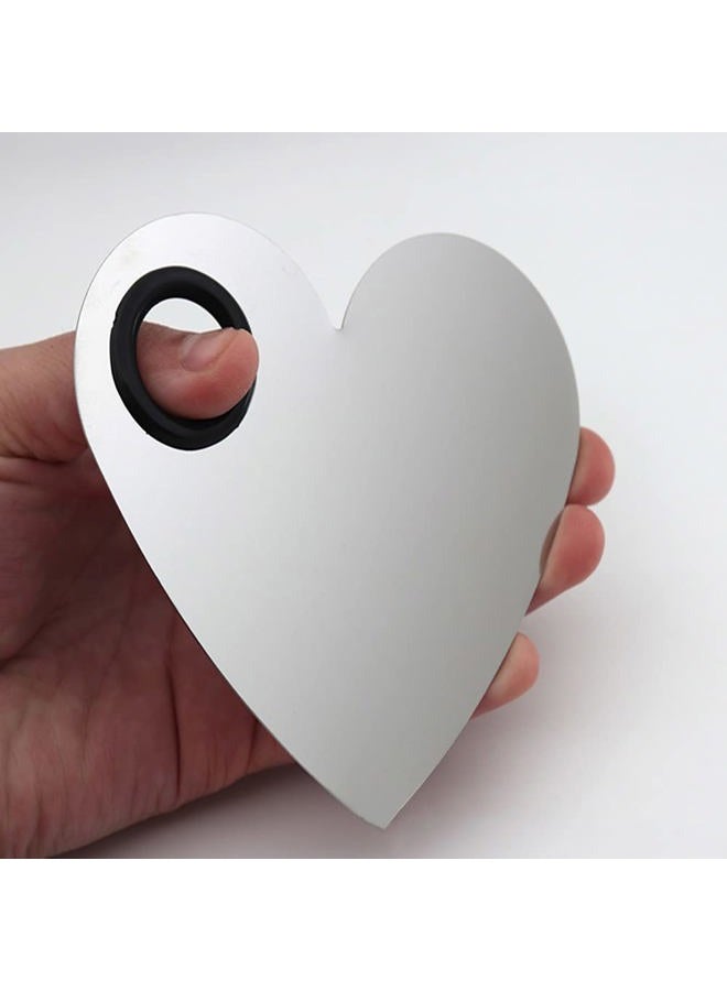 Miamay Heart Shaped Makeup Palette Stainless Steel Nail-art Cosmetic Artist Mixing Palette with a Spatula Tool - Image 3