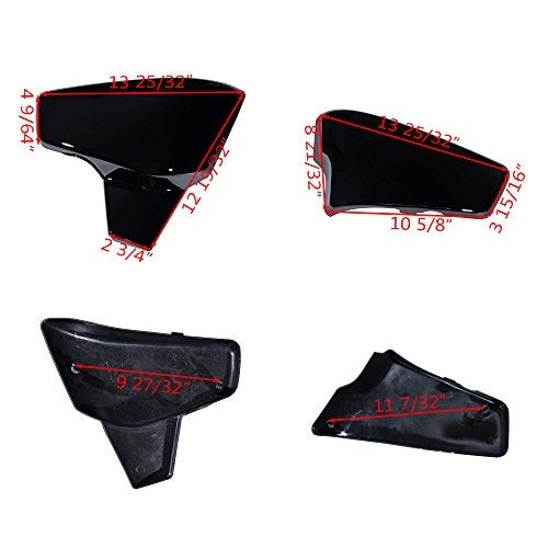 Astra Depot Left Right Glossy Black Battery Cover Compatible with 1999-2007 Honda Shadow VLX 600 VT600C VT600CD Deluxe - Image 3