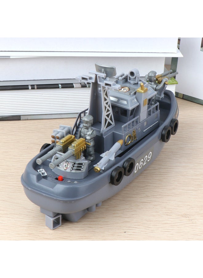Generic - Hot Sale Electric Patrol Boat Lights Can Be Driven On Water Stall Hot Sale Model Bath Toys-Color:No. 5 4 + Battery Screwdriver - Image 1