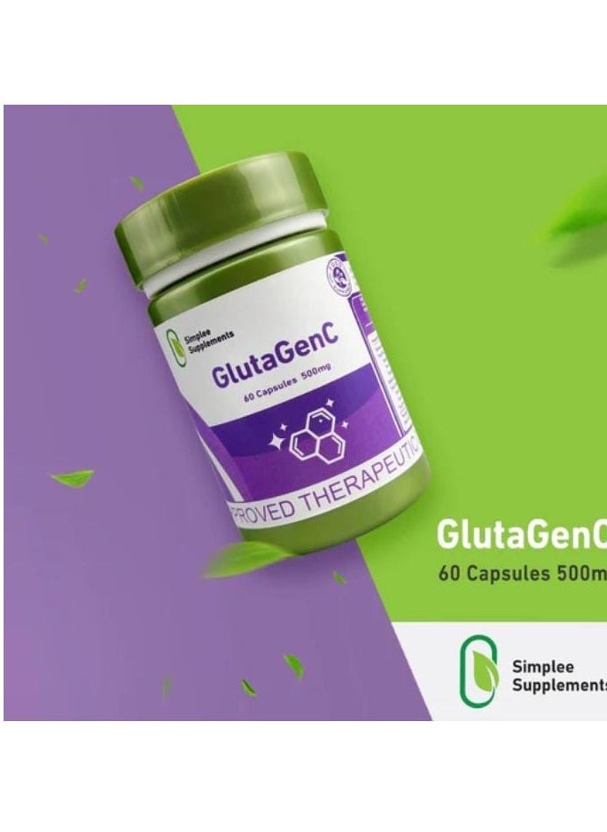 Simplee Supplements Gluta Gen C 60 Capsules 500mg 