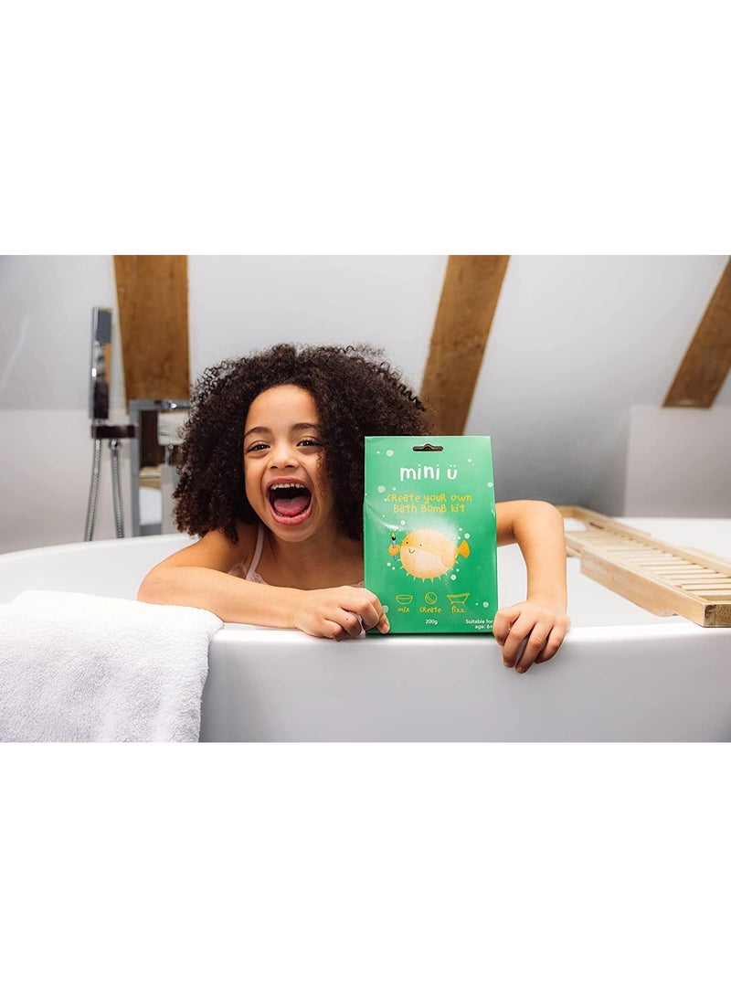 Mini U Create Your Own Bath Bomb Kit For Kids, Creative DIY Colourful Bath Bomb Making Kit, Ready In 30 Minutes, Vegan, Cruelty Free, Mess-Free Bath-Time Activity, Great Gift And Stocking Filler - Image 4