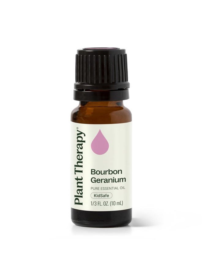 Plant Therapy Geranium Bourbon Essential Oil 100% Pure, Undiluted, Natural Aromatherapy, Therapeutic Grade 10 mL (1/3 oz)  - Image 1