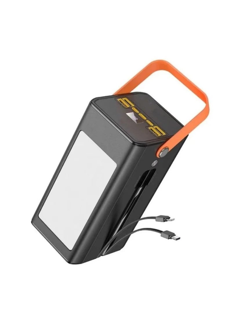 100,000mAh Ultra High-Capacity Power Bank with Dual LED Flashlight, Built-in Cables & Multiple USB Outputs - Image 1