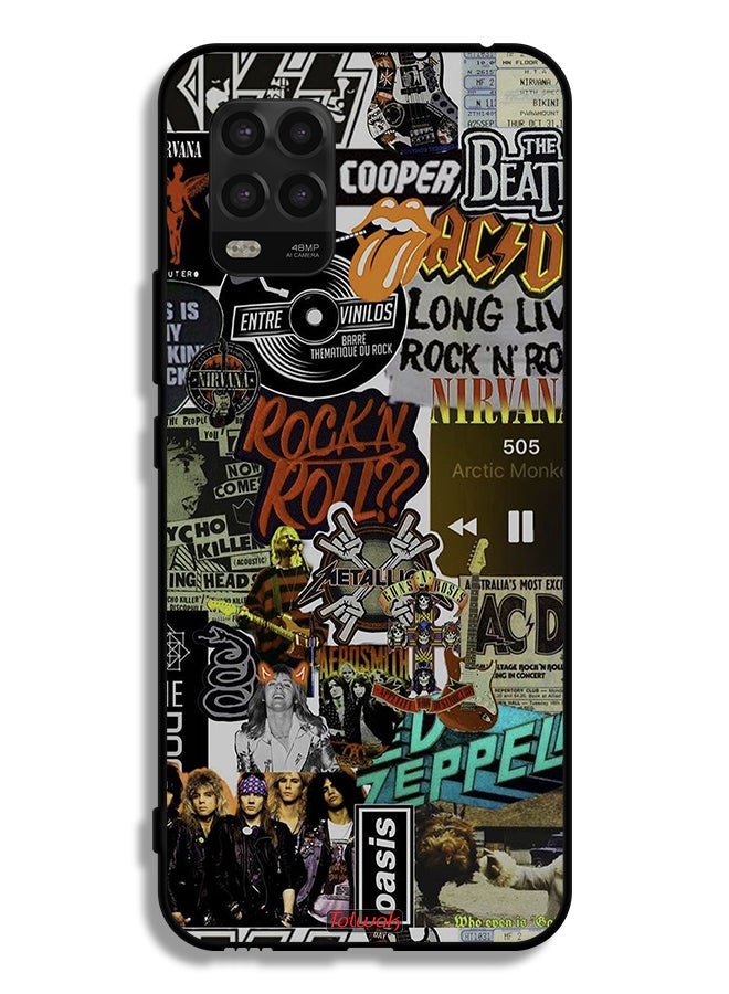 Tolwak Xiaomi Mi 10 Lite 5G Protective Case Cover Long Live Rock N Roll - Image 2