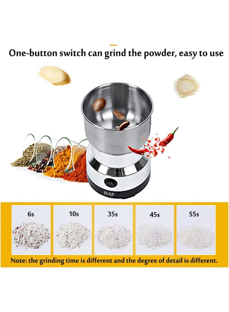 RAF Multipurpose Electric Coffee Bean Grinder, Premium Stainless Steel Mill Grinding Tool For Seeds, Spice, Herbs, Nuts, Transparent Lid With 85G Capacity - Image 4