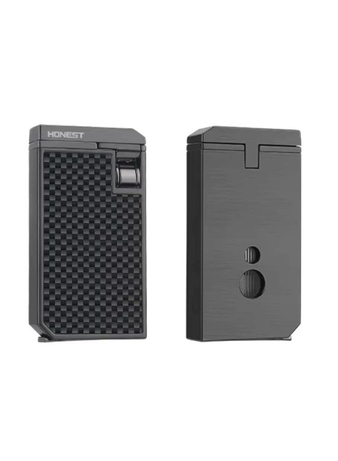 Honest Windproof Dual Jet Flame Torch Lighter – Adjustable Straight Fire Metal Cigar Lighter with Built-in Punch, Refillable Butane - Image 2