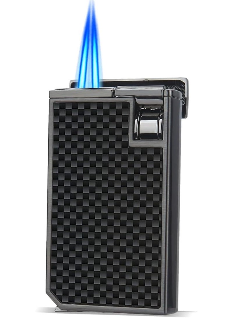 Honest Windproof Dual Jet Flame Torch Lighter – Adjustable Straight Fire Metal Cigar Lighter with Built-in Punch, Refillable Butane - Image 4