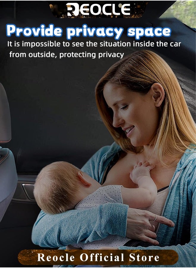 REOCLE Universal Car Window Shades 4 Packs Side Window Shade Breathable Mesh Baby Car Rear Window Sunshades for Car Night Camping & Privacy Shade  - Image 2
