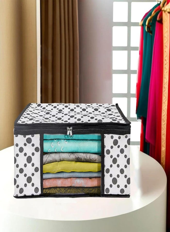 Shaping Fabric Saree Cover Set of 01 Non-Woven Fabric Clothes Organiser for Wardrobe with Transparent Window & Double Zip Clothes Storage Bag, Garment Cover SF_XL_SC_CC_XPID1598426731598973 - Image 1