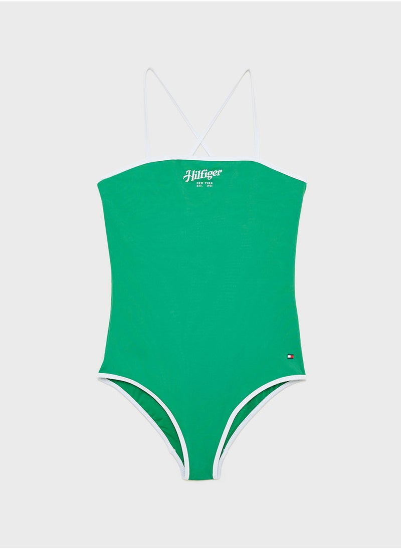 TOMMY HILFIGER Kids Logo Swimsuit  - Image 1