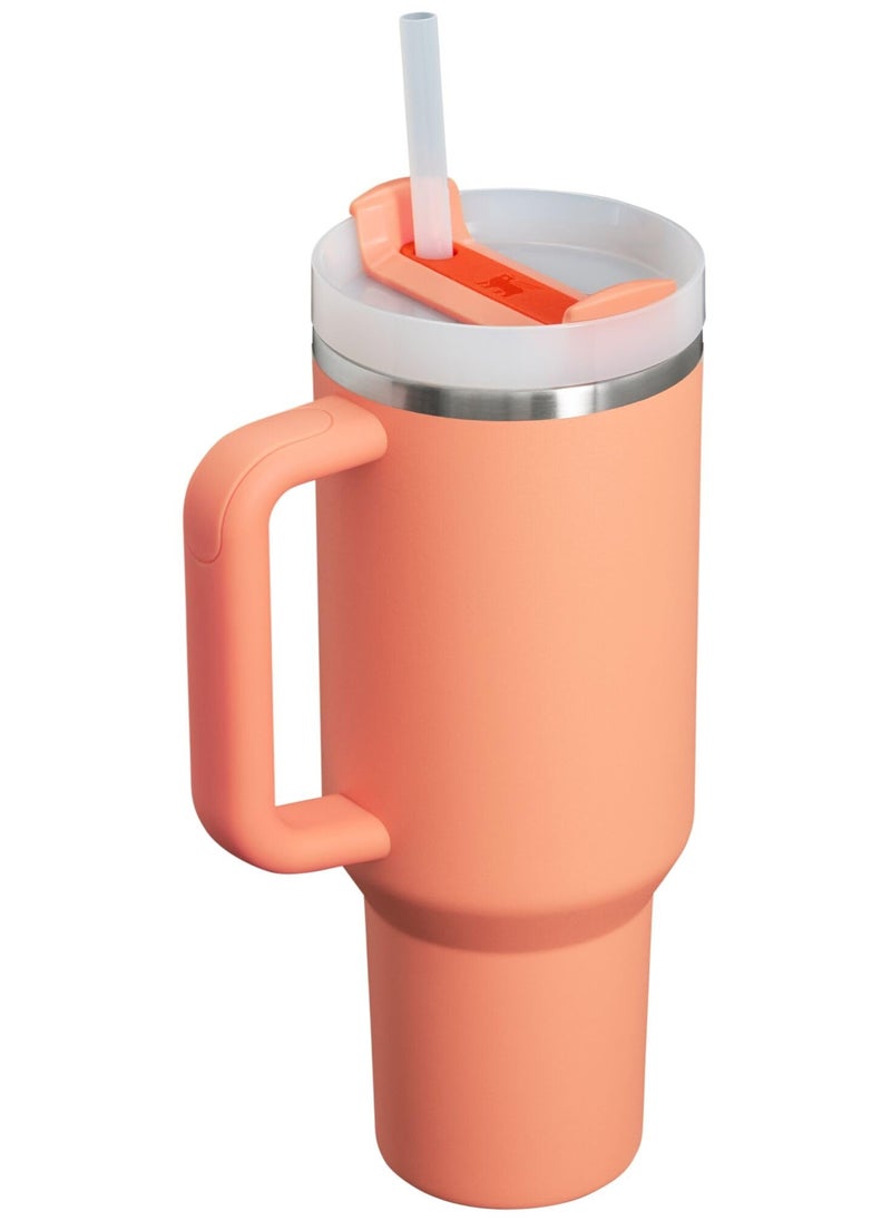 Stanley - STANLEY Quencher H2.0 40oz Travel Tumbler in Nectarine – Leakproof FlowState Lid with Straw and Handle – Durable, BPA-Free Insulated Stainless Steel Cup for Iced Drinks and Cold Beverages - Image 1