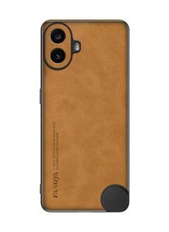 Case Compatible with Nothing CMF Phone 1, Plain Leather Case Matte Silicone Bumper Anti-Fingerprint Shockproof Protective Back Cover for Nothing CMF Phone 1