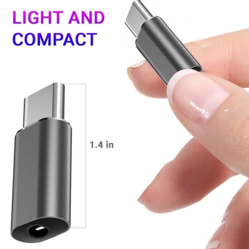 C&E C & E-Type C to 3.5mm Adapter Compatible with Oneplus 11R 7T 8T 9 Pro and All oneplus Devices - Type C to 3.5mm Jack - Image 2
