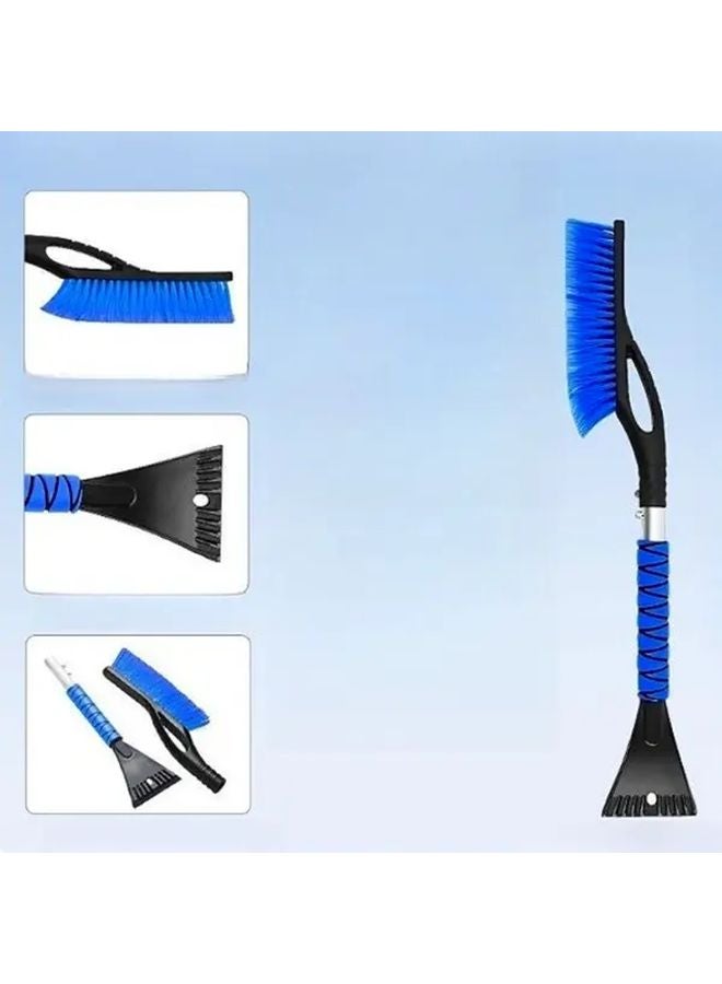 فرشاة ثلج ومكشطة جليد زرقاء 2 في 1 بمقبض رغوي مريح للسيارات والشاحنات وسيارات الدفع الرباعي - Image 4