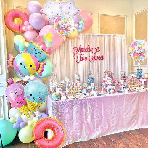 KHC-KHF 9PCS IceCreamBalloons Donut Balloon Candy Star Sprinkle Video Game Balloon Birthday Decorations for Boys Girls Party Supply - Image 5