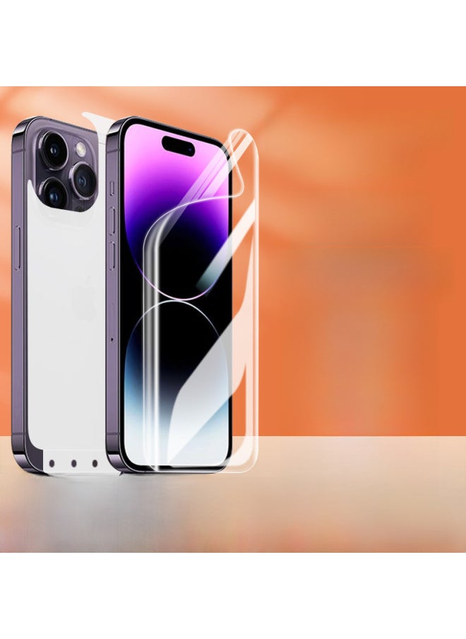 Generic - Applicable To Apple 15plus HD Mobile Phone Front And Rear Film Artifact Version 14/13promax Full Screen Tpu Gel Film-Color:1 Frosted Hydrogel Film Front Film* Artifact Model-Size:Apple 6plus/6S Plus (bare Film) - Image 1